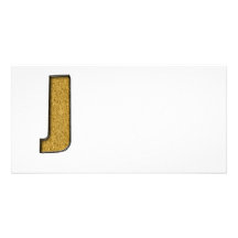 Oro J de Bling Tarjetas Personales Con Fotos