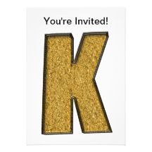 Oro K de Bling Invitación
