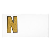 Oro N de Bling Tarjeta Fotografica Personalizada