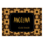 Oro negro retro de la tarjeta de presentación pers tarjetas personales