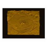Oro profundo grabado en relieve subió postal