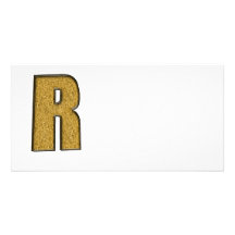 Oro R de Bling Tarjetas Con Fotos Personalizadas