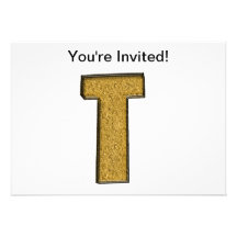 Oro T de Bling Invitación