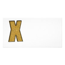 Oro X de Bling Tarjeta Fotográfica Personalizada