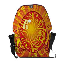 Oro y la bolsa de mensajero roja del carrito del h bolsas messenger