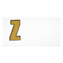 Oro Z de Bling Tarjeta Con Foto Personalizada