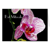 Orquídea, palo Mitzvah tarjetas
