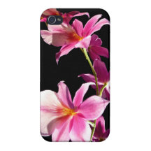 Orquídea rosada iPhone 4 fundas