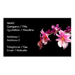 Orquídea rosada tarjetas de visita