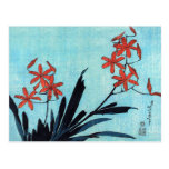 Orquídeas anaranjadas, Hokusai Postales
