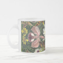 Orquídeas del vintage tazas