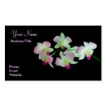 Orquídeas en negro tarjetas de visita