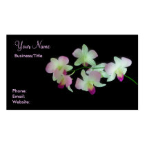 Orquídeas en negro tarjetas de negocio