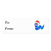 Oruga linda santa de Navidad de Goofkins Tarjetas De Visita