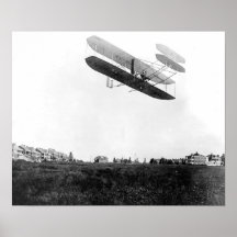Orville Wright que vuela en Fort Myer, de sept. el Poster