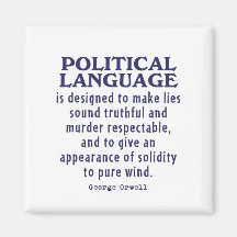 Orwell en lengua política iman de frigorífico