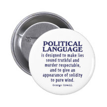 Orwell en lengua política pin