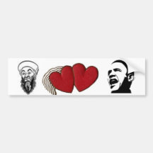 Osama ama a Obama Pegatina De Parachoque