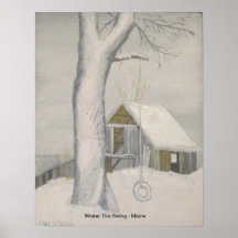 Oscilación del neumático del invierno - Maine Posters