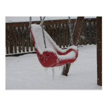 oscilación en nieve postales