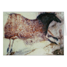 Oscile la pintura de un caballo galopante, c.17000 tarjetón