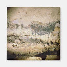 Oscile la pintura de una vaca negra, c.17000 A.C. Imán Para Frigorifico