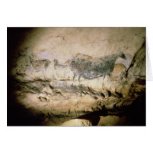 Oscile la pintura de una vaca negra, c.17000 A.C. Tarjetón