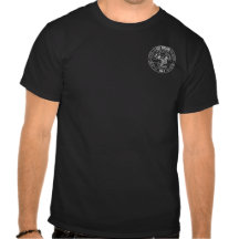 Oscuridad básica del escudo original blanco del es camisetas
