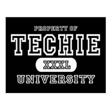 Oscuridad de la universidad de Techie Tarjetas Postales