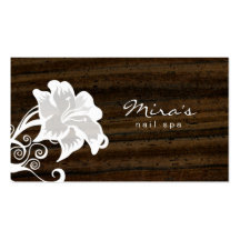 Oscuridad de madera floral 2 de la tarjeta de visi