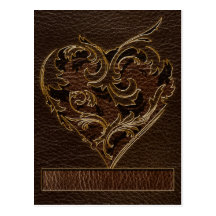 Oscuridad del corazón de la Cuero-Mirada Tarjetas Postales