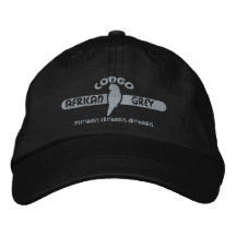 Oscuridad del loro del gris africano de Congo Gorra De Béisbol Bordada