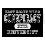 Oscuridad extensa de la universidad de la conspira tarjeton
