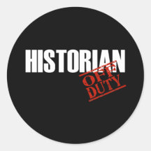 OSCURIDAD FUERA DE SERVICIO DEL HISTORIADOR ETIQUETA REDONDA