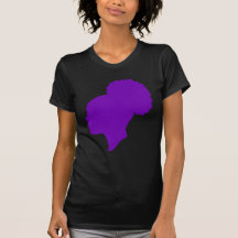 Oscuridad púrpura del camafeo camisetas