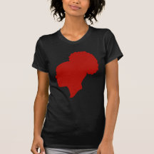 Oscuridad roja del camafeo camisetas
