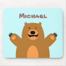 Oso adaptable Mousepad Tapetes De Ratón