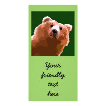 Oso amistoso tarjetas con fotos personalizadas