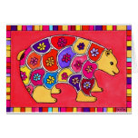 Oso de la flor tarjetas