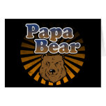 Oso de la papá, apariencia vintage fresca del día  tarjeton