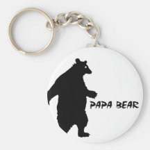 Oso de la papá llaveros
