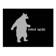 Oso de la papá tarjeta postal