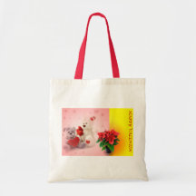 OSO DE LA TARJETA DEL DÍA DE SAN VALENTÍN BOLSA DE MANO