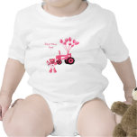 Oso de los rosas bebés y camiseta rosada del tract