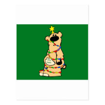 oso de miel del navidad tarjeta postal