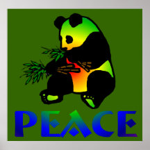Oso de panda de la paz impresiones