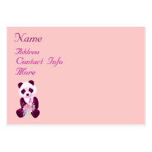 Oso de panda del cáncer de pecho tarjetas de visita