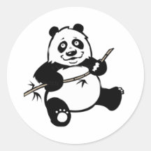 Oso de panda feliz pegatina