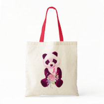 Oso de panda rosado de la cinta bolsas