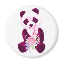 Oso de panda rosado de la cinta imanes